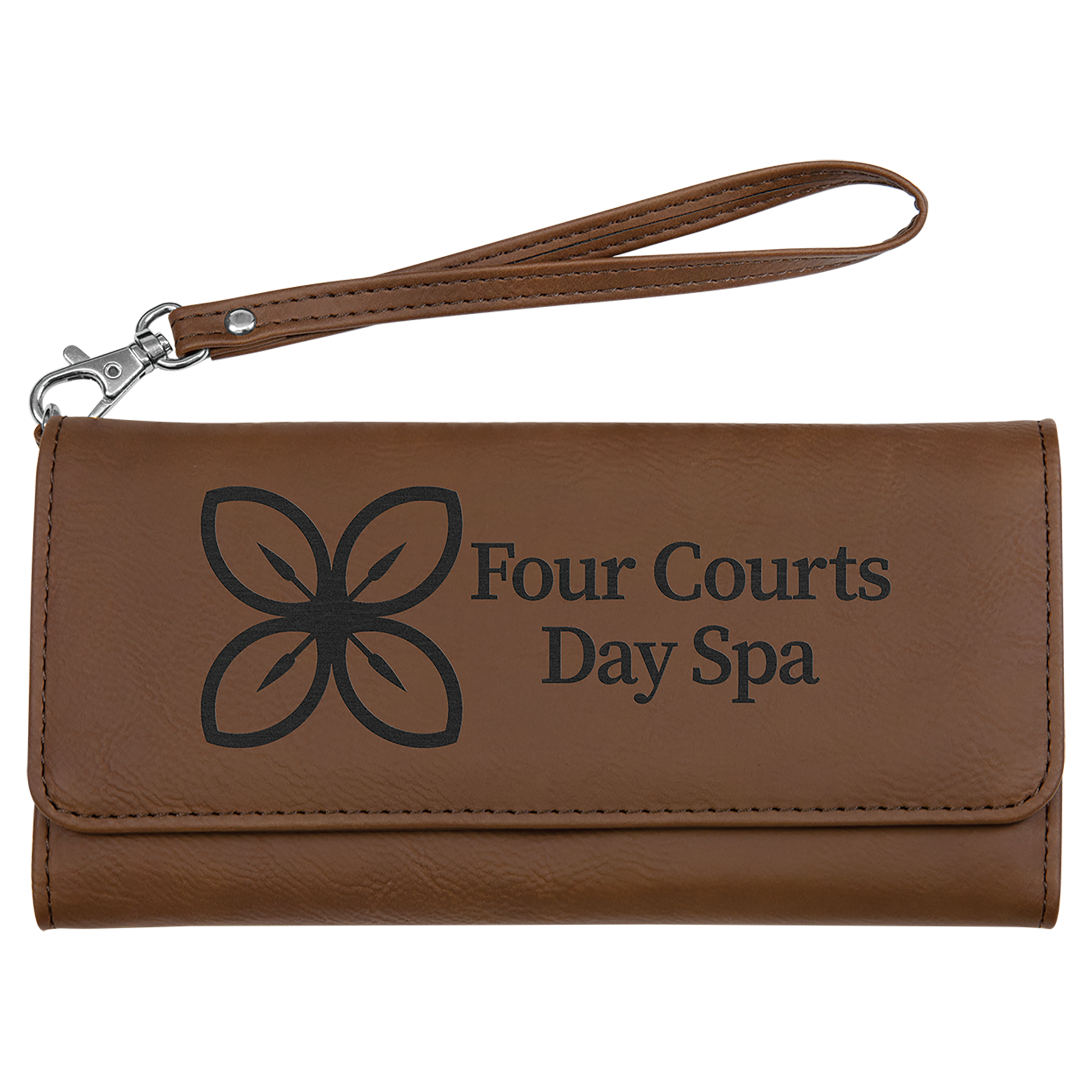 7-1/2" x 4" Leatherette Wallet with Strap