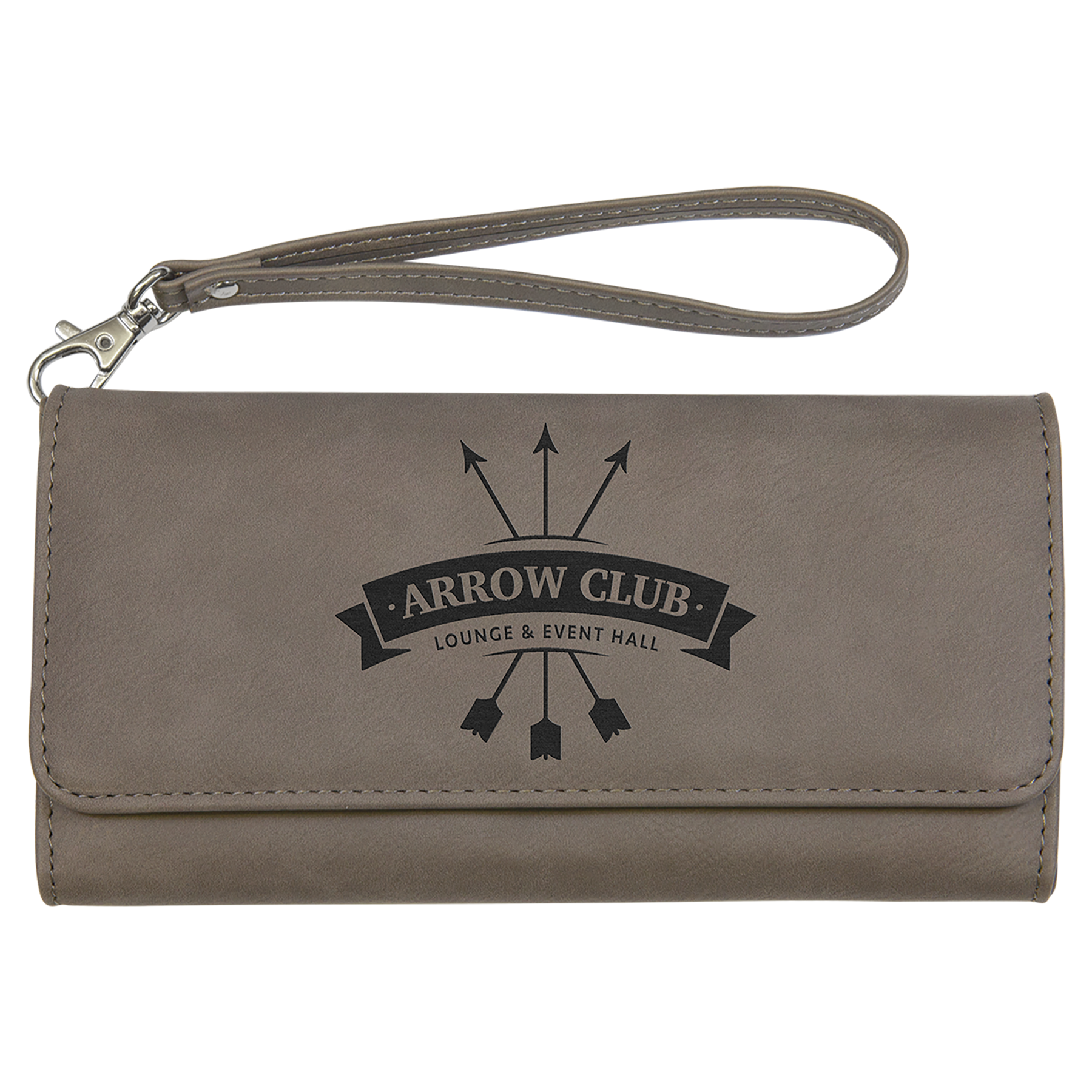 7-1/2" x 4" Leatherette Wallet with Strap