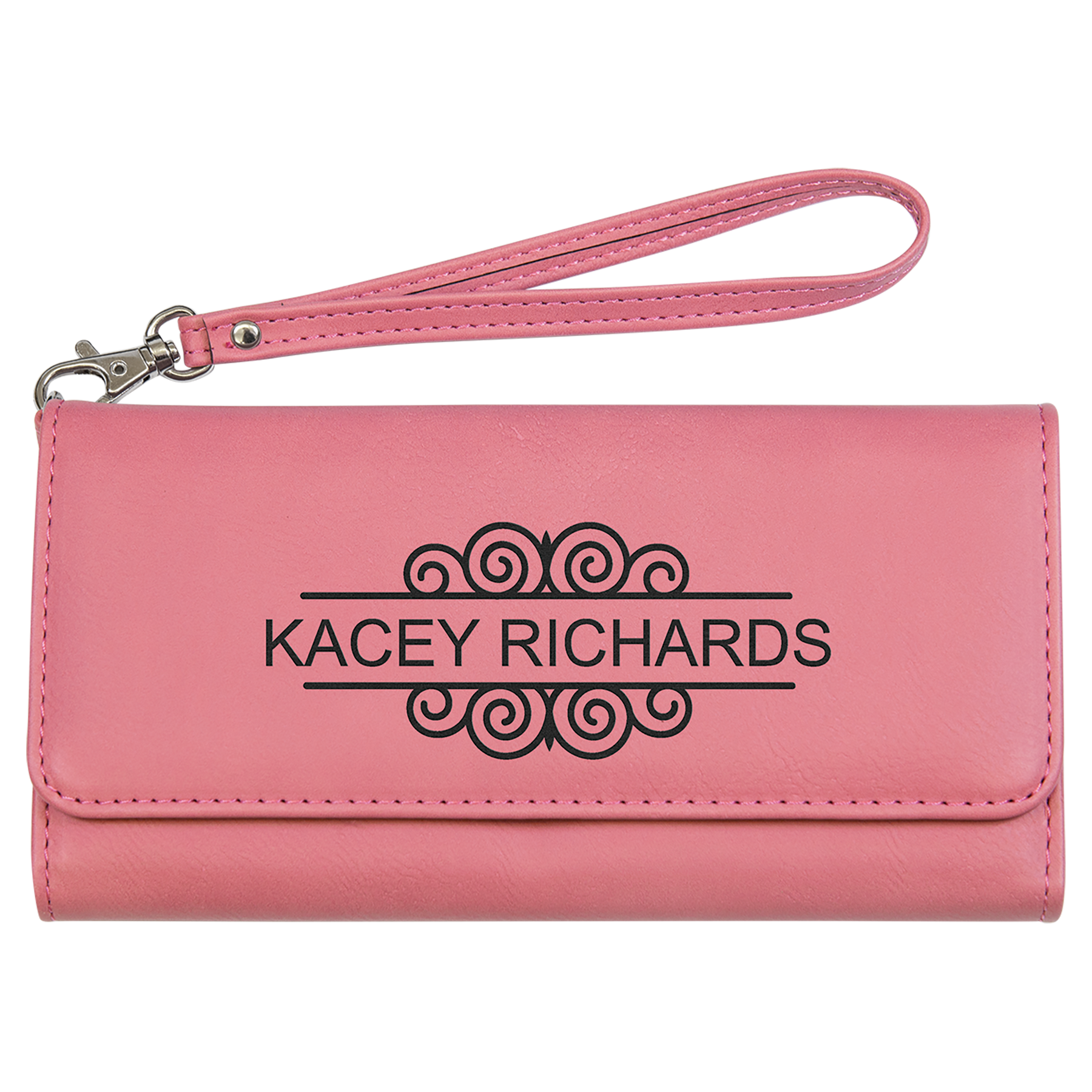 7-1/2" x 4" Leatherette Wallet with Strap