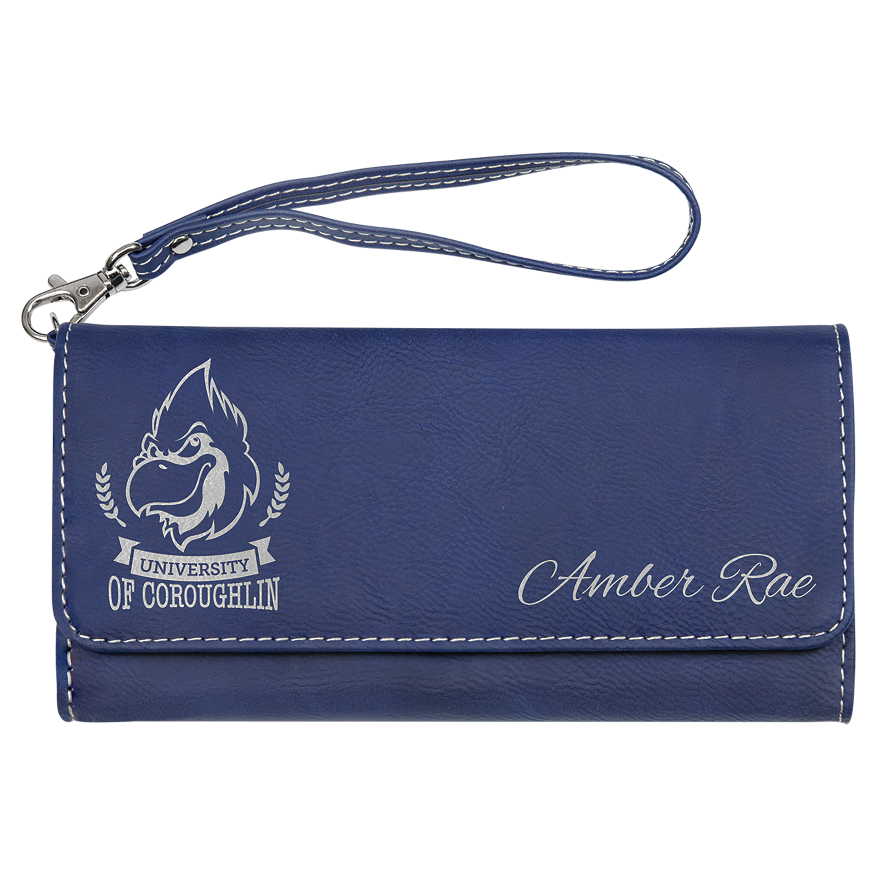 7-1/2" x 4" Leatherette Wallet with Strap