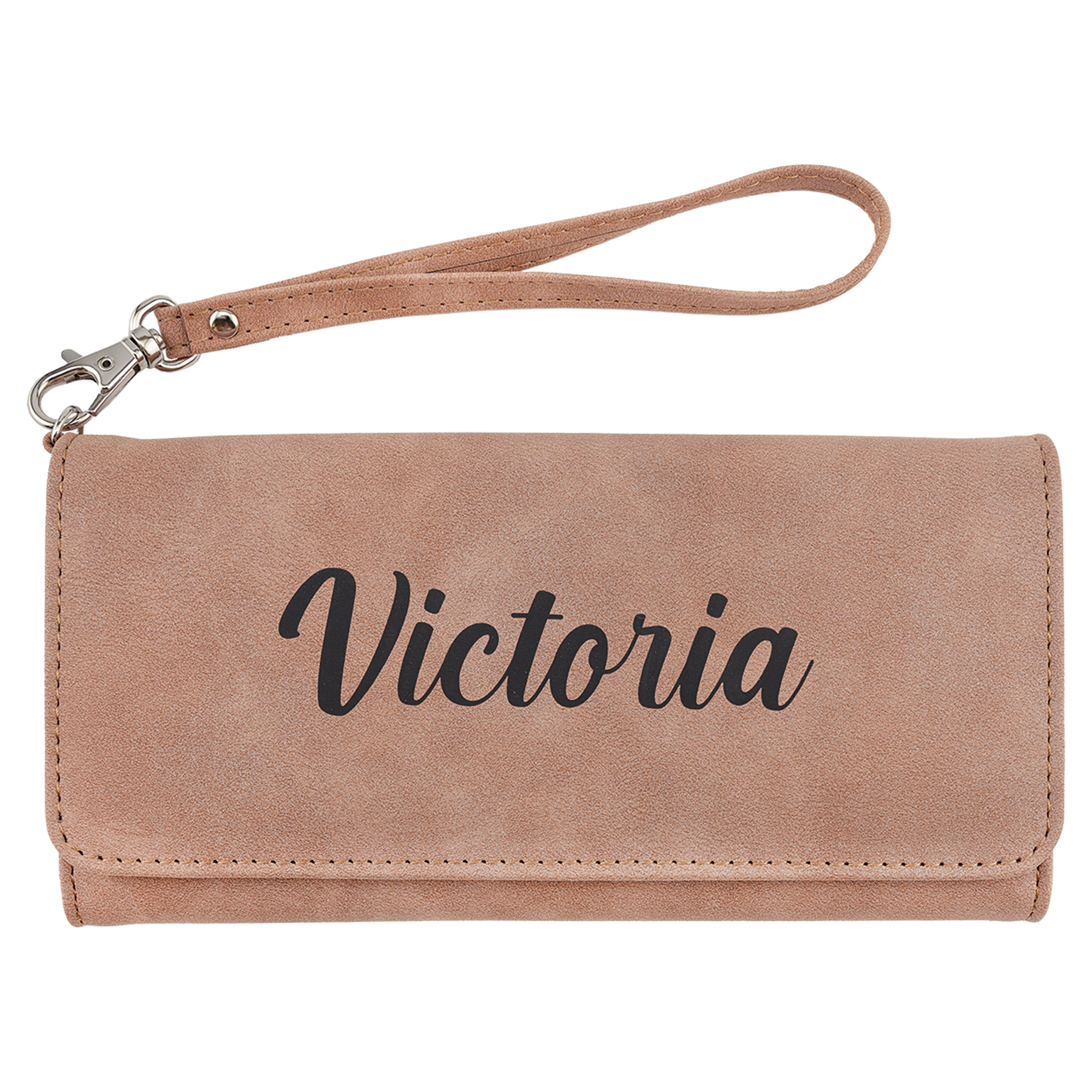 7-1/2" x 4" Leatherette Wallet with Strap
