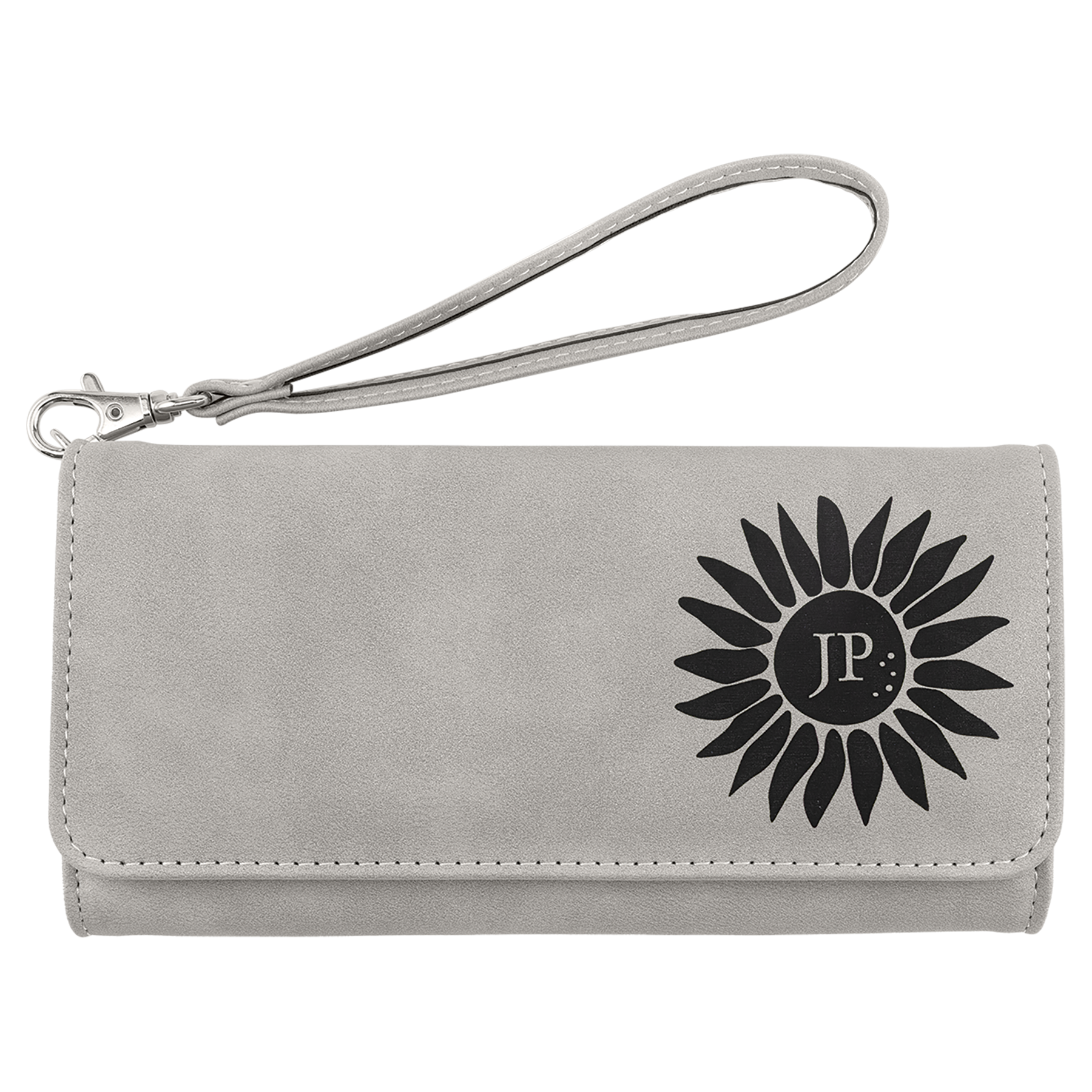 7-1/2" x 4" Leatherette Wallet with Strap