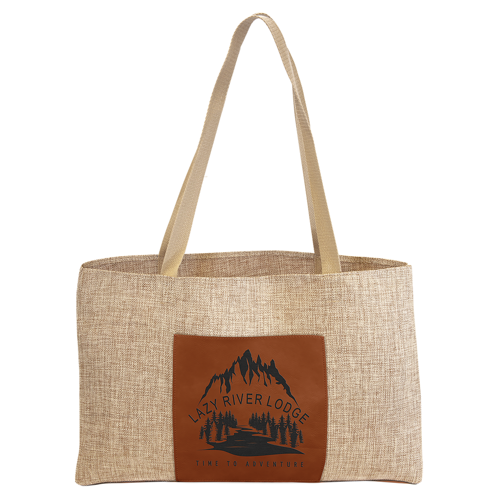 19" x 12" Tote Bags with 5" Leatherette Gusset