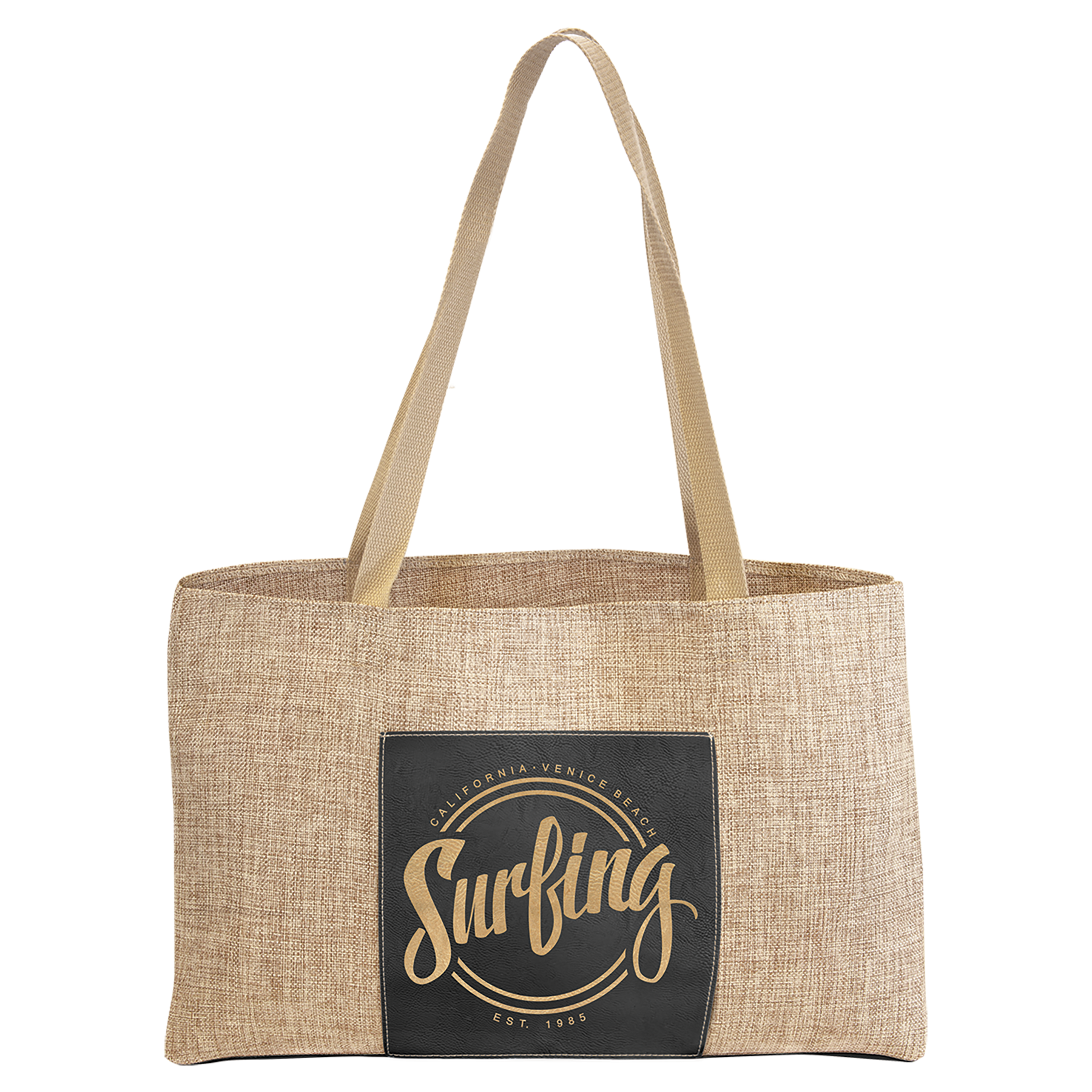 19" x 12" Tote Bags with 5" Leatherette Gusset