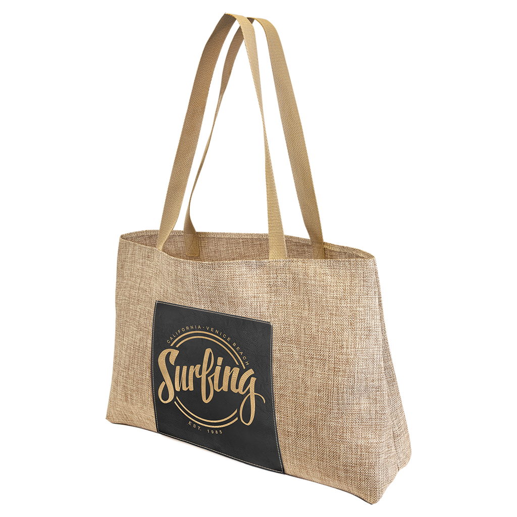 19" x 12" Tote Bags with 5" Leatherette Gusset