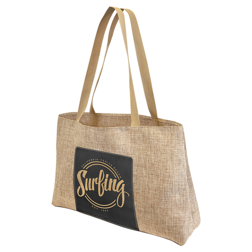 19" x 12" Tote Bags with 5" Leatherette Gusset