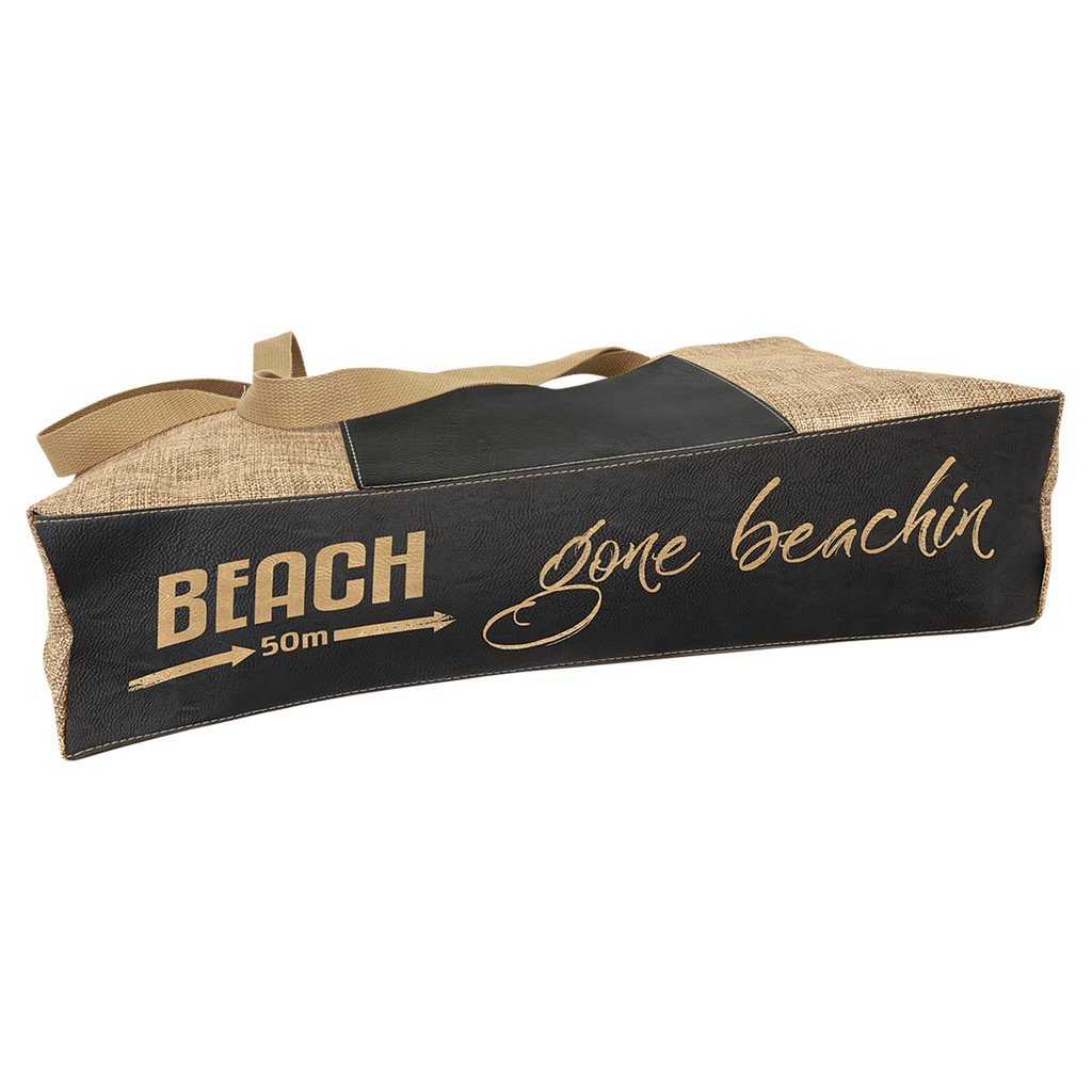 19" x 12" Tote Bags with 5" Leatherette Gusset