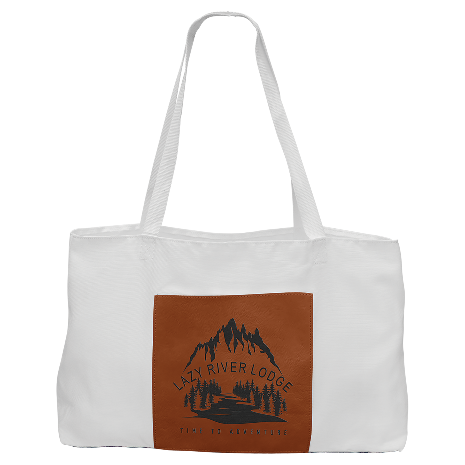 19" x 12" Tote Bags with 5" Leatherette Gusset