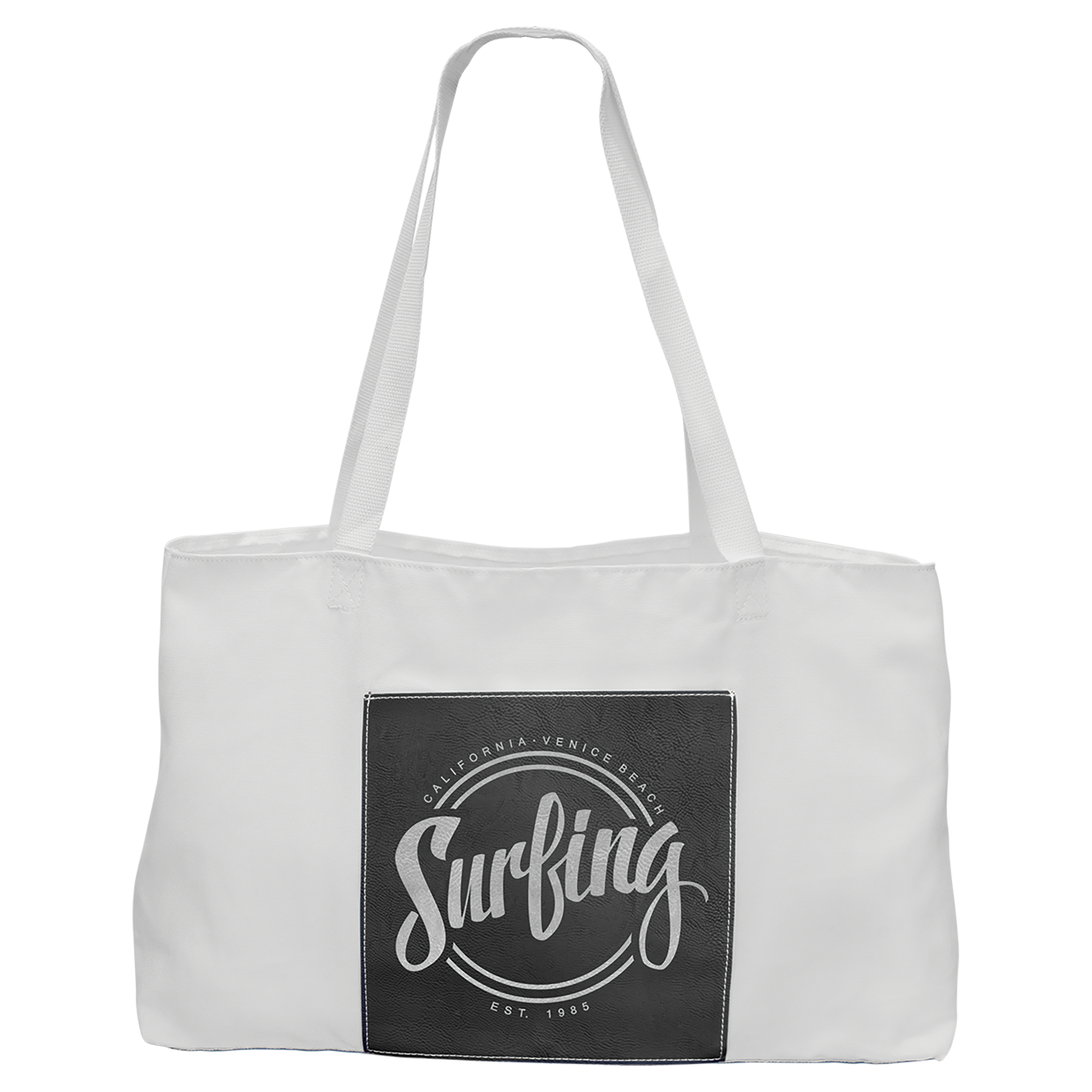 19" x 12" Tote Bags with 5" Leatherette Gusset