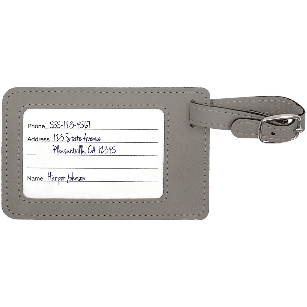 4-1/4" x 2-3/4" Leatherette Luggage Tags