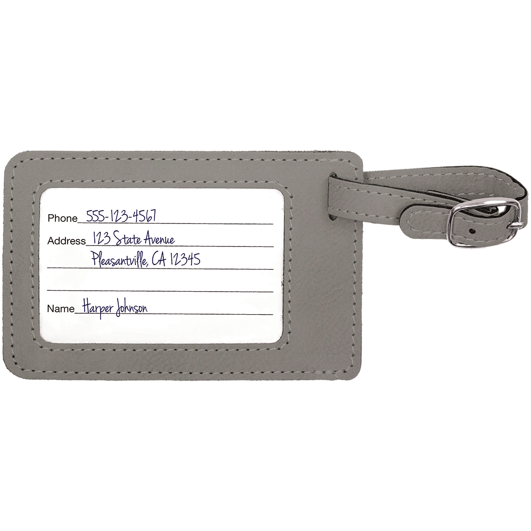 4-1/4" x 2-3/4" Leatherette Luggage Tags