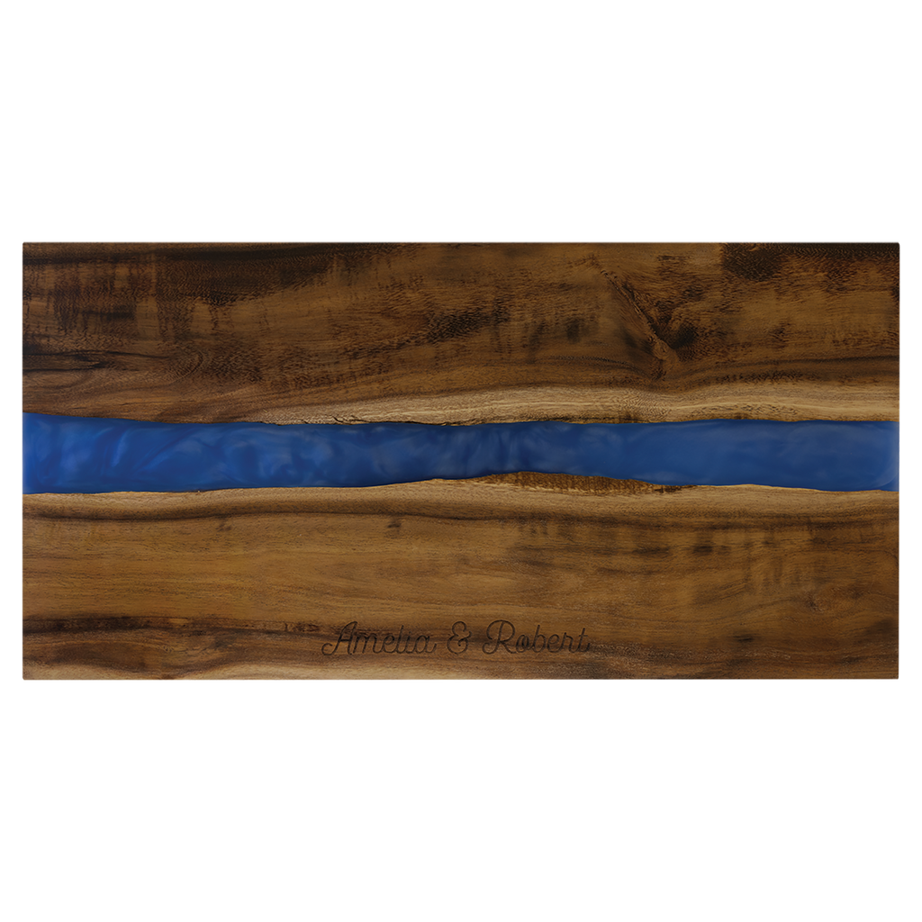 Acacia with Pearl Resin Charcuterie Boards