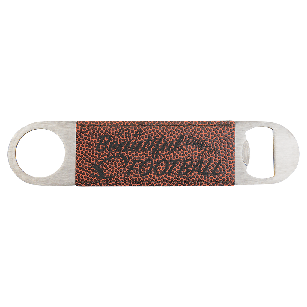 1-1/2" x 7" Bottle Opener with Leatherette Grip