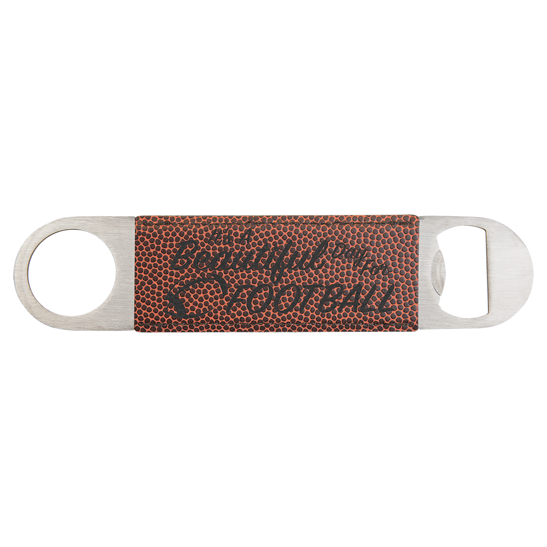 1-1/2" x 7" Bottle Opener with Leatherette Grip