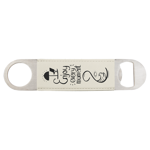 1-1/2" x 7" Bottle Opener with Leatherette Grip