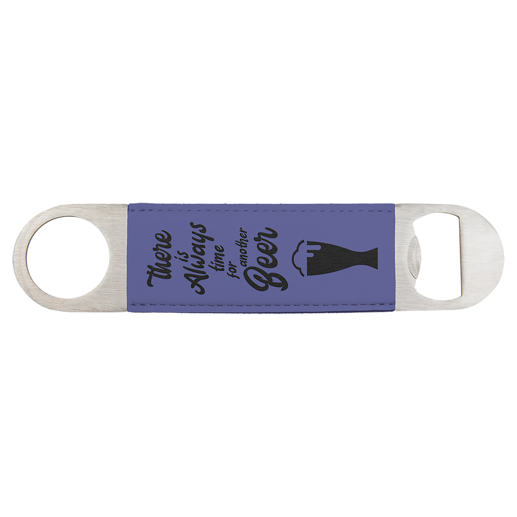 1-1/2" x 7" Bottle Opener with Leatherette Grip