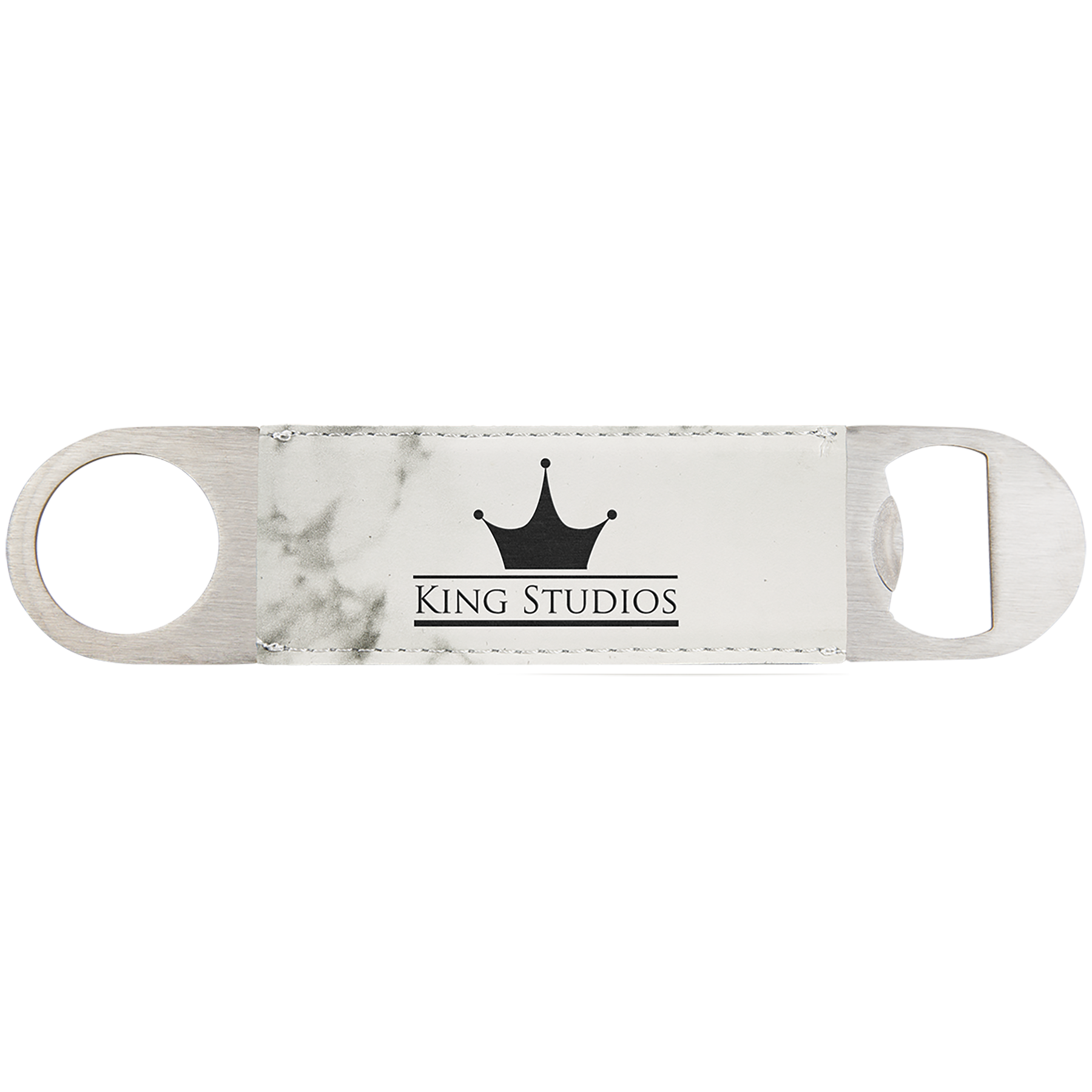 1-1/2" x 7" Bottle Opener with Leatherette Grip