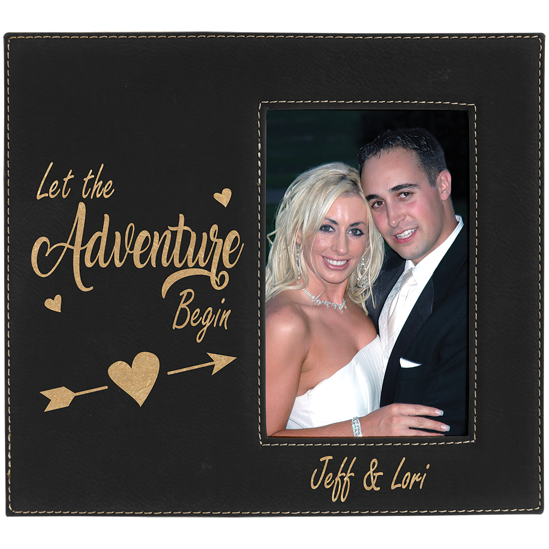 Leatherette Picture Frames with Engraving Area