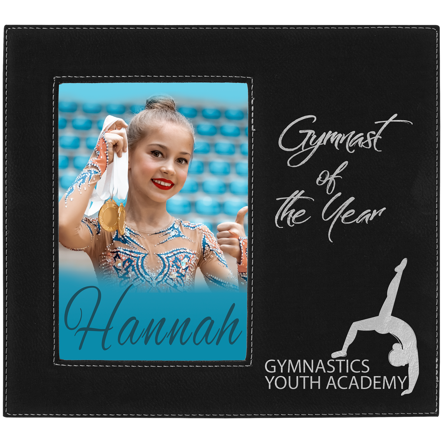 Leatherette Picture Frames with Engraving Area