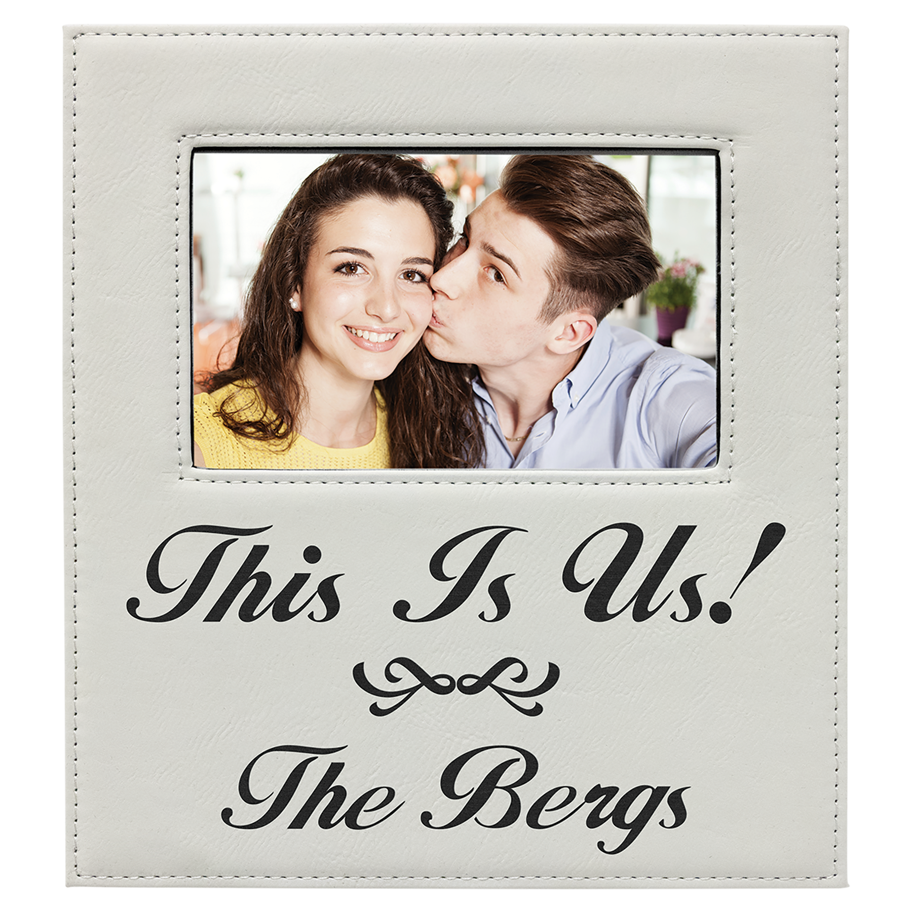 Leatherette Picture Frames with Engraving Area