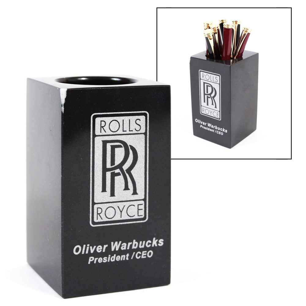 Black Marble Pen/Pencil Holder
