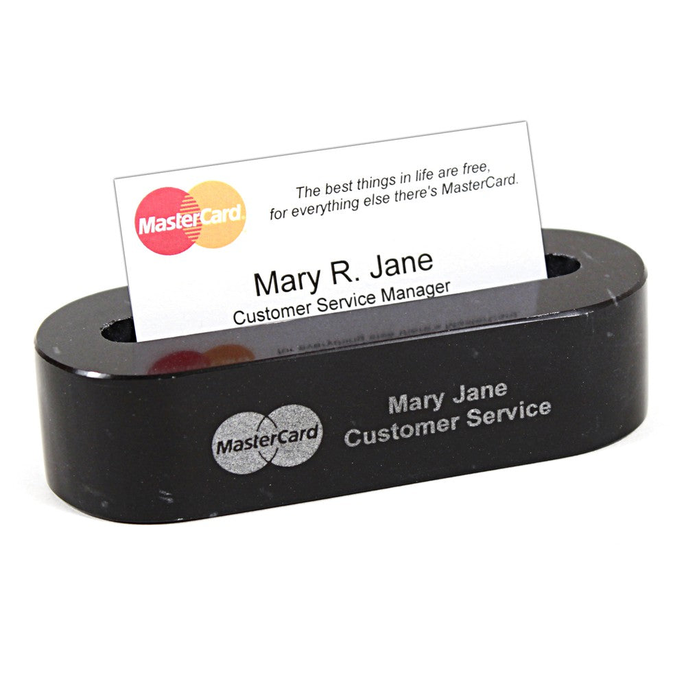 Black Marble Business Card Holder