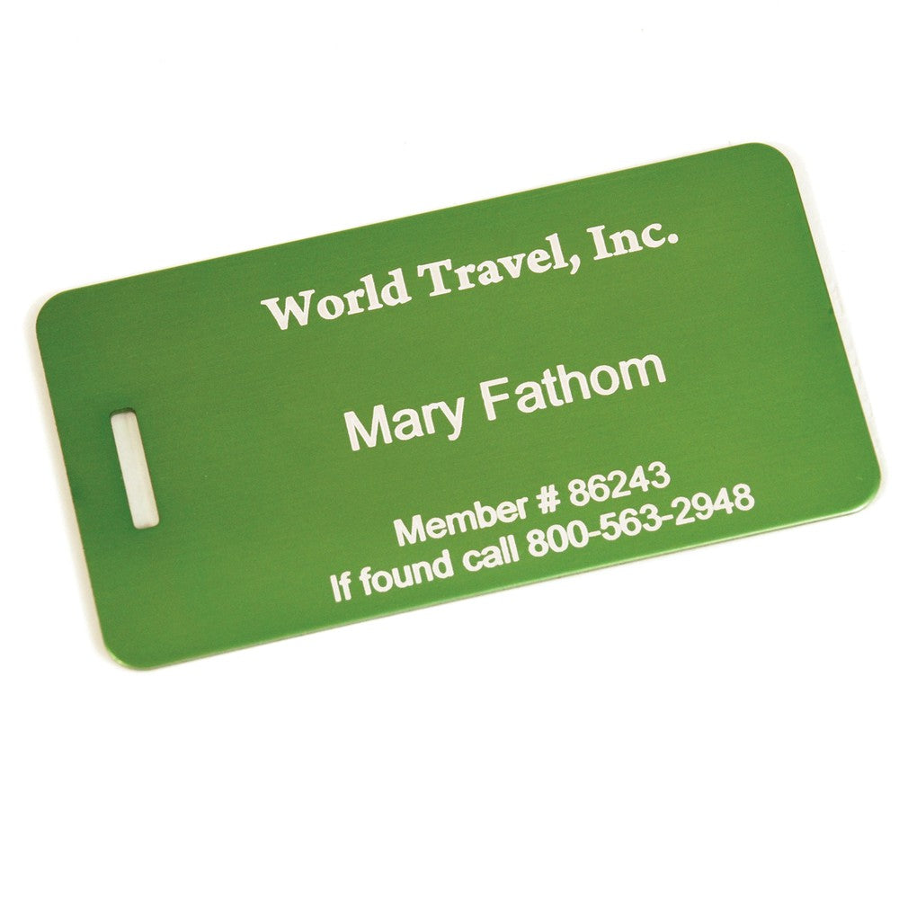 Anodized Aluminum Luggage Tags