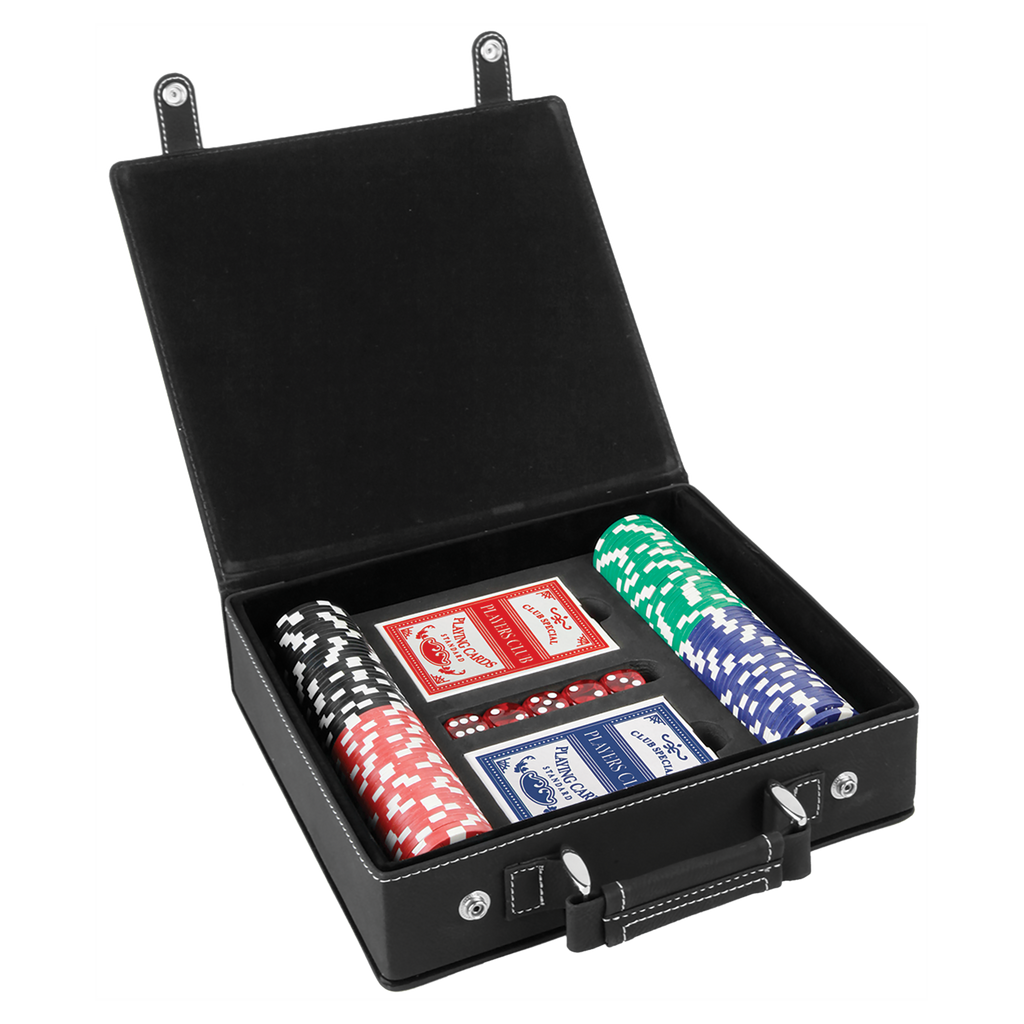 Leatherette 100 Chip Poker Set