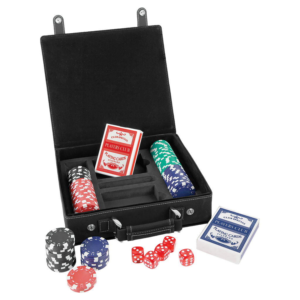 Leatherette 100 Chip Poker Set
