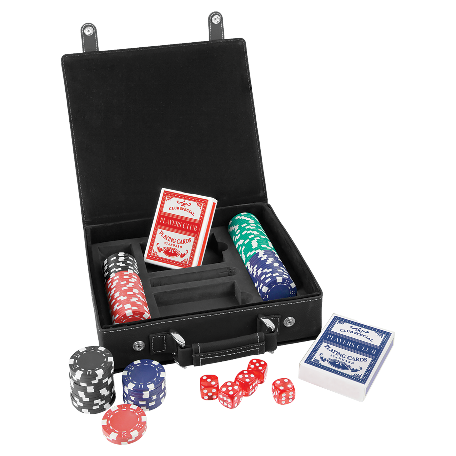 Leatherette 100 Chip Poker Set