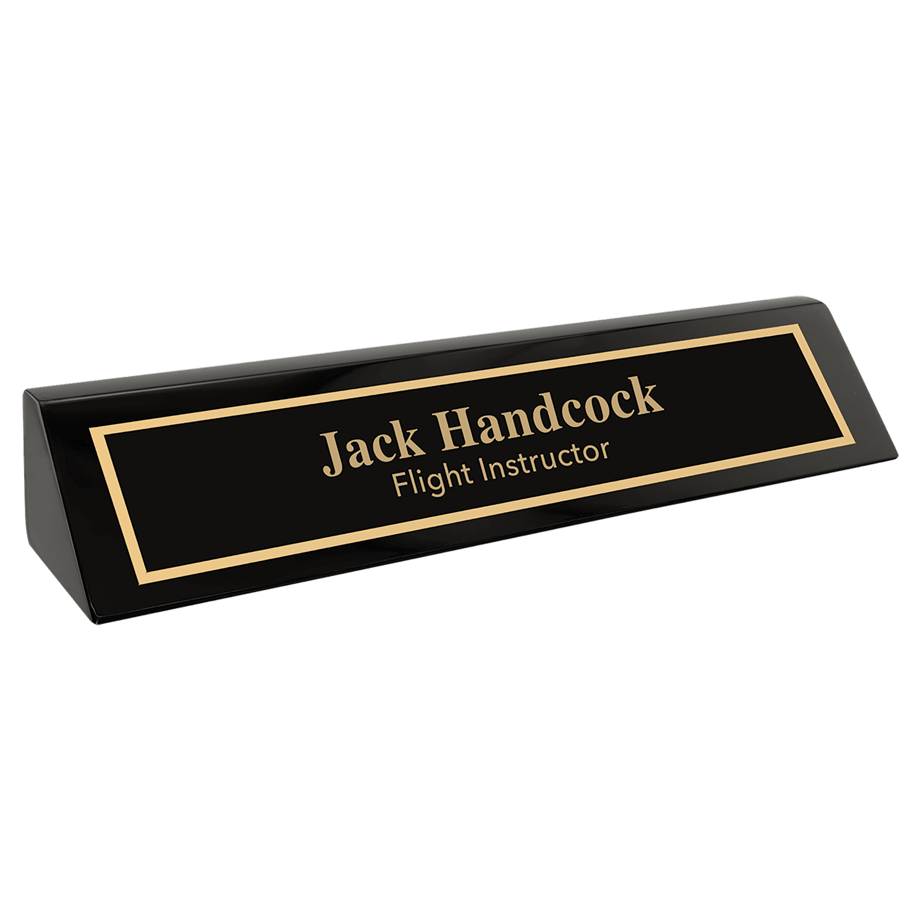 10 1/2" Black Piano Finish Desk Wedge