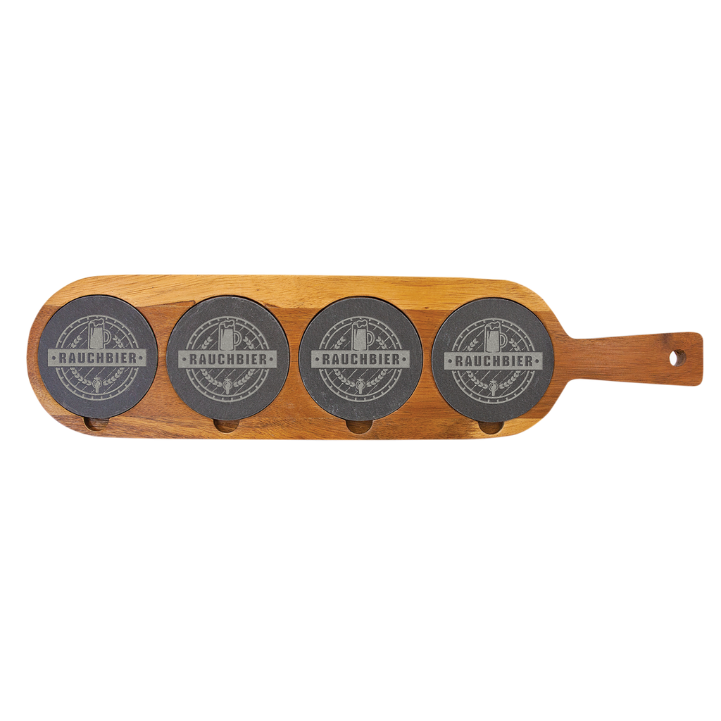 Acacia Wood/Slate Flight Serving Board