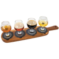 Acacia Wood/Slate Flight Serving Board