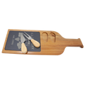 Acacia Wood/Slate Cheese Set with Tools