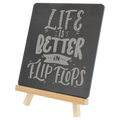 Slate Decor with Wood Easel