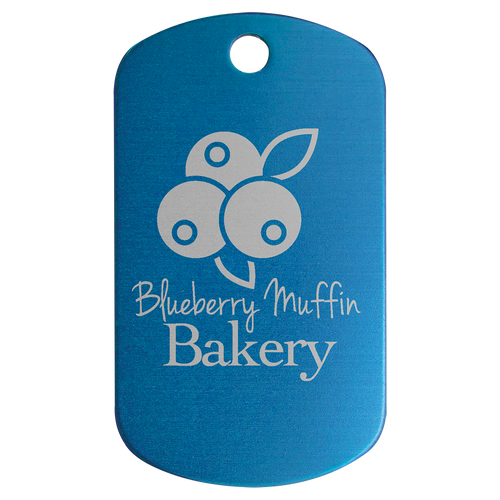 1" x 2" Anodized Aluminum G.I. Tag