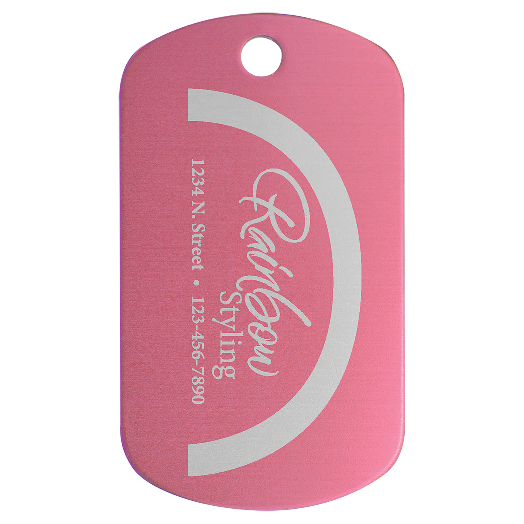 1" x 2" Anodized Aluminum G.I. Tag